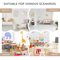 HOMCOM Kids Bookcase Multi-Shelf Rack Organizer with Storage Drawer for Books for Reading Nook, Classroom, Bedroom, Playroom, Brown(m-7)