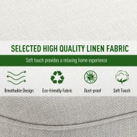 HOMCOM Small Button-Tufted Accent Chair Mid-Back Leisure Armchair with Upholstered Fabric, Solid Wood Legs, and Support Pillow, Beige(m-5)