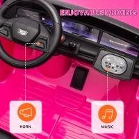 Qaba 2-Seater Ride on Truck, 12V Cadillac Escalade Licensed Kids Electric Car with Remote , Spring Suspension, Pink(m-10)