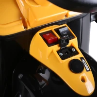 Aosom 6V Kids Electric Ride On Excavator,  Digger Tractor Toddler Construction Vehicle Moving Forward Backward(m-7)