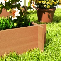 Outsunny Wooden Elevated Planter Box with Trellis for Climbing Plants, 3 Tier Raised Garden Bed for Garden, Outdoor, Brown(m-9)
