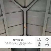 Outsunny 11' x 11' Wood Frame Hardtop Gazebo Galvanized Steel Canopy Outdoor Shelter with Double Vented Roof for Garden, Lawn, Poolside, Black(m-6)