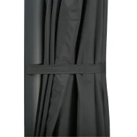 Outsunny 10ft Offset Patio Umbrella, Hanging Cantilever Umbrella, Square Shape, Aluminum Cross Base, Tilt, 360-Degree Rotation, Gray(m-8)