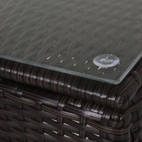 Outsunny Wicker Outdoor Chaise Lounge Chair Set of 3 with Side Table, 5-Level Adjustable Backrest PE Rattan Pool Lounge Chair with Wheels, Cushion & Headrest, Brown and Cream White(m-8)