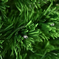 HOMCOM 5FT Pre-lit LED Optical Fiber Christmas Tree Artificial Holiday Décor with Stand Green(m-10)