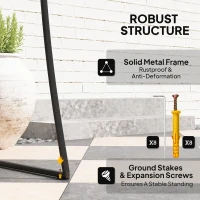 Outsunny 8' x 5' Outdoor Grill Gazebo, Double Tiered Barbecue Grill Gazebo Shelter with 2 Side Shelves and Hook, Light Grey(m-9)