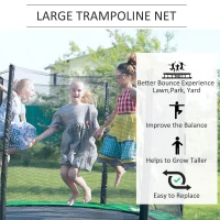 Aosom 12' Round Trampoline Enclosure Trampolining Bounce Safety Net Fence Replacement(m-4)