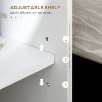 HOMCOM Flip Top End Side Table with Storage Drawer and Cabinet, 11.5" x 24" x 24.25", White(m-6)