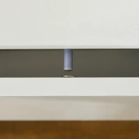 HOMCOM Modern Nightstand, Bedside Table with 2 Drawers, USB Powered RGB LED Lights, Remote for Bedroom, White(m-9)