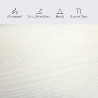 Vinsetto 29" File Cabinet, Office Storage Organizer with 4 Shelves, Wheels and Bottom Drawer for Legal and Letter Sized Files, White(m-8)