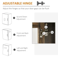 HOMCOM Industrial Sideboard Buffet Cabinet, Coffee Bar Cabinet with Adjustable Shelves, Glass Doors, and 2 Drawers for Kitchen, Living Room, Brown(m-7)