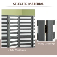 HOMCOM Screen Divider Room Divider Screen with Foldable Design for Indoor Bedroom Office 5.6' White Gray(m-5)