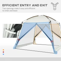 Outsunny 10' x 10' Screen House Room, UV50+ Screen Tent with 2 Doors and Carry Bag, Easy Setup, for Patios Outdoor Camping Activities(m-5)