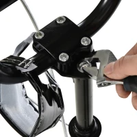 Aosom Kids Kick Scooter for 5+ Year Old, Kids Ride on Toy w/ 16'' Inflatable Wheel Dual Brakes, White(m-10)