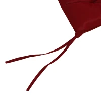 Outsunny Patio Chair Cushions Set of 2, 39" x 20" x 3" Outdoor Tufted Cushion Set with Ties for Indoor Outdoor Garden Furniture, Wine Red(m-10)