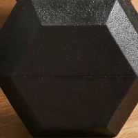 Soozier Hex Rubber Dumbbell Set for No Rolling(m-8)