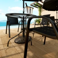 Outsunny 19" Patio Umbrella Base, 26 lbs Concrete Heavy Duty Umbrella Stand, Round Patio Umbrella Holder for 1.5"/1.9" Umbrella Poles for Outdoor, Lawn, Poolside, Bronze(m-9)