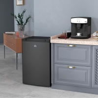 HOMCOM Upright Freezer, 3 Cu.Ft Mini Freezer with Reversible Single Door, Adjustable Thermostat for Home, Dorm, Black