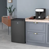 HOMCOM Upright Freezer, 3 Cu.Ft Mini Freezer with Reversible Single Door, Adjustable Thermostat for Home, Dorm, Black(m-1)