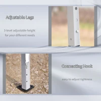 Outsunny 10' x 19' Pop Up Tent Garden Outdoor Party Tent Easy Set Up Gazebo Canopy Market Event Sunshade White(m-7)