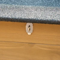 PawHut Wooden Dog House Outdoor, Cabin Style Raised Pet Home Cottage, with Bowls, Weather Resistant Roof, Storage Box, for Medium Sized Dog, Natural Wood(m-9)