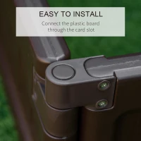 Outsunny 48" x 24" Raised Garden Bed Kit, Divisible Planting Box DIY Garden Elevated Planter for Outdoor & Indoor Backyard, Wood Imitating Grain, Easy Assembly, with 6 Stakes, Brown(m-7)