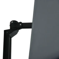 Outsunny 8 ft Wall Mounted Umbrella with 180° Rotatable Canopy, Patio Wall Parasol for Outdoor, Garden, Balcony, Yard, Dark Grey(m-10)