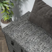 HOMCOM Shoe Bench with Seat, Shoe Storage Bench with Cushion and 6 Fabric Drawers for Entryway, Hallway, Bedroom, Charcoal Grey(m-10)