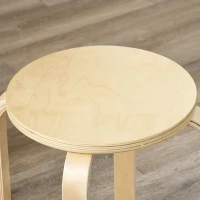 HOMCOM Round Stackable Chairs Set of 4, 18-Inch Backless Stacking Stools for Kitchen, Dining Room, Office, Outdoors(m-10)