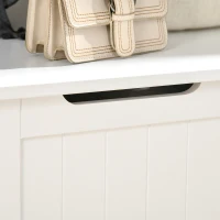 HOMCOM Hall Tree with Coat Rack, Storage, and Sitting Bench, White(m-8)