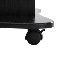 HOMCOM Mobile Laptop Cart, Sit-to-Stand Computer Desk with Drawer, Height Adjustable Rolling Podium Desk Stand with Swivel Top & Storage, Black(m-8)