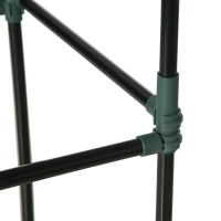 Outsunny 6' x 3' x 1' Raised Garden Bed with 2 Trellis Tomato Cages, Steel Frame Elevated Planter Box, Light Green(m-10)