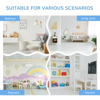 HOMCOM Kids Bookcase, Toy Storage Organizer Cabinet, Children Display Bookshelf with Drawers for Toys, Clothes, Books, Gray(m-6)