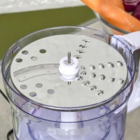 HOMCOM 2 in 1 Blender and Food Processor Combo for Chopping, Slicing, Shredding, Mincing and Pureeing for Vegetable, Meat and Nuts, 500W 5-Cup Bowl, 1.5L Blender Jug, 3 Blades and Adjustable Speed(m-9)