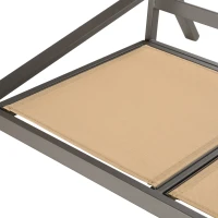 Outsunny 3 Seater Patio Swing Chair, Porch Swing with Adjustable Canopy and Removable Cushions, Outdoor Swing Seat, Light Grey(m-10)