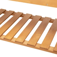 Outsunny 41.25"x15.75"x53.25" Wooden Planter Raised Elevated Garden Bed Planter Flower Herb Boxes for Vegetables Flower with Shelf and Wheels Solid Wood Outdoor/Indoor(m-10)