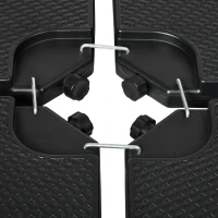 Outsunny 4PCs 175lb Cantilever Patio Umbrella Base Weights, HDPE Water and Sand Filled Umbrella Weights, Black(m-9)