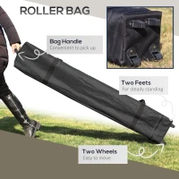 Outsunny 13' x 13' Pop Up Canopy, 2-Tier Roof Easy up Tent Shelter with Nettings Carry Bag Weight Bags for Garden, Patio, Grey(m-4)