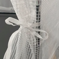 Outsunny 55" x 55" x 71" Greenhouse Portable Hot House for Plants with Zippered Door for Outdoor, Garden, Patio, White(m-9)