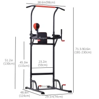 Soozier Workout Tower Pull Up Bar for Home Gym Workout Machine(m-3)