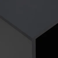 HOMCOM C-Shape Side Table End Table with Storage Open Shelf, Coffee Table on Wheels for Home Office Studio Black(m-10)