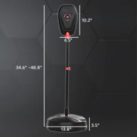 Qaba Kids Punching Bag with Stand & Boxing Gloves for Boys & Girls Ages 5-10, Black(m-3)