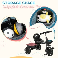 Qaba Tricycle for 2-5 Years Old, Toddler Bike with Adjustable Seat, Black(m-10)