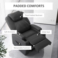 HOMCOM Power Recliner, Electric Lift Chair for Elderly with Footrest, Remote Control, Side Pockets and Cup Holders, Grey(m-7)