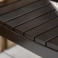 Outsunny 2-Seater Wooden Garden Bench 4FT Outdoor Patio Loveseat for Yard, Lawn, Porch, Black(m-9)