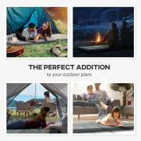 Outsunny Sleeping Mat, Memory Foam Camping Mattress Pad, Roll-Up Design with Bag, Waterproof Portable Camping Sleeping Gear for Travel Car, 74.75", Gray(m-7)