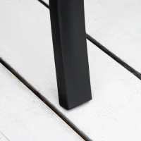 Outsunny 2 Seater Garden Bench 45" x 21.75" x 35.5" Steel Frame Loveseat for Yard, Lawn, Porch, Patio, Black and Gold(m-10)