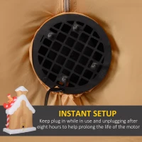 Outsunny 7FT Giant Inflatable Gingerbread House, Christmas Blow Up Decoration with Built-in LED Lights for Indoor, Outdoor, Yard(m-6)