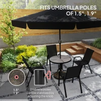 Outsunny 19" Patio Umbrella Base, 26 lbs Concrete Heavy Duty Umbrella Stand, Round Patio Umbrella Holder for 1.5"/1.9" Umbrella Poles for Outdoor, Lawn, Poolside, Bronze(m-4)