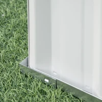 Outsunny 5.7' x 3' x 1' Raised Garden Bed, Galvanized Metal Planter Box for Vegetables Flowers Herbs, White(m-8)